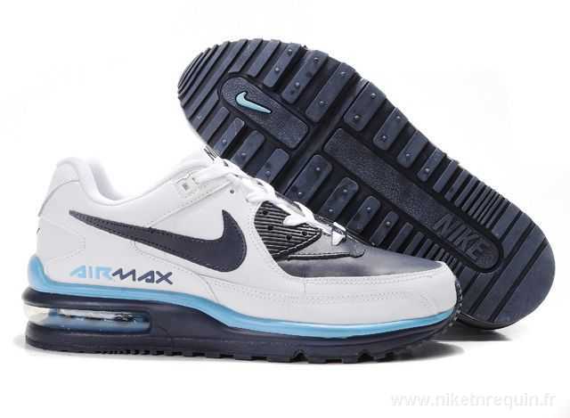 Nike Air Max Ltd 4 Chaussures Confortables Blanches Marine Fonce